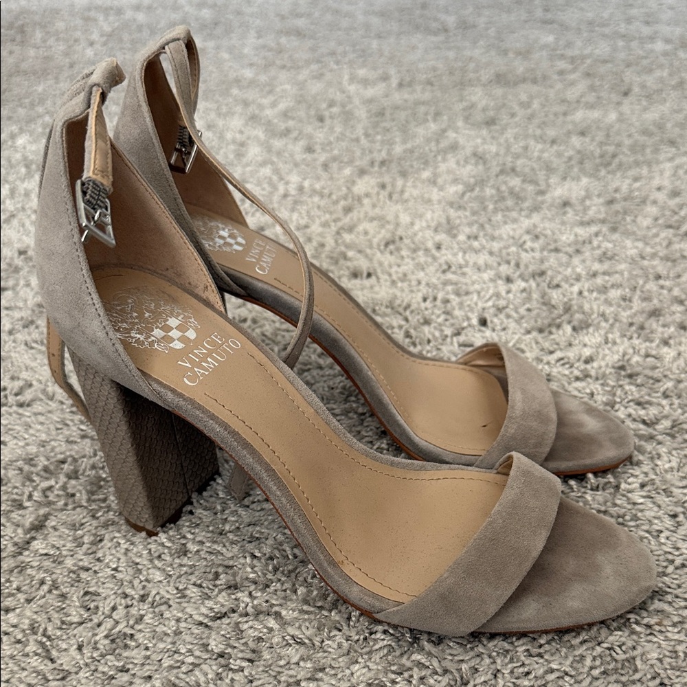 Women's Vince Camuto Women's Grey Suede Heels size 8